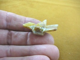 Y-DRAG-10) Tan DRAGONFLY fly figurine BUG carving SOAPSTONE PERU love dr... - $8.59