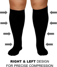 Plus Size Compression Socks For Varicose Veins, Edema, Swelling, Daily Wear - £23.59 GBP