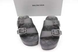NIB Balenciaga Mallorca Black Transparent Buckle Platform Slide Sandals 11 41 - £317.46 GBP