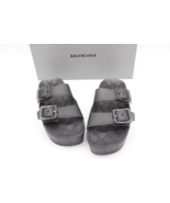 NIB Balenciaga Mallorca Black Transparent Buckle Platform Slide Sandals ... - £315.74 GBP