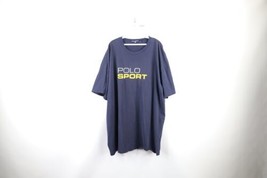 Vtg 90s Polo Sport Ralph Lauren Mens 3XL Distressed Spell Out T-Shirt Blue USA - £31.23 GBP