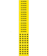 GAS NATURAL Adhesive Sticker Warning Markers &amp; Direction Arrow Bands BRA... - $21.64