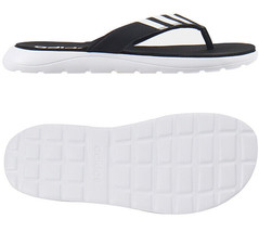 Adidas Comfort Flip Flop Slides Black Slippers Unisex Casual Gym NWT EG2069 - $57.90