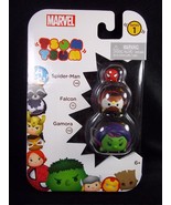 Marvel Tsum Tsum 3 pack Series 1 Gamora Falcon Spider-Man #2 - $13.57 CAD
