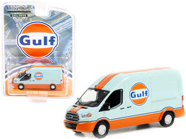 2019 Ford Transit LWB High Roof Van &quot;Gulf Oil&quot; Light Blue and Orange &quot;Hobby Excl - £18.09 GBP