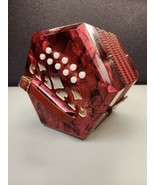 Vintage Red Concertina Squeezebox Accordian - £171.27 GBP