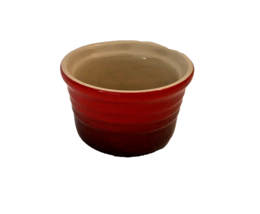 LE CREUSET One Individual Ramekin Red Flame Small Round 3 1/4&quot; - $14.00