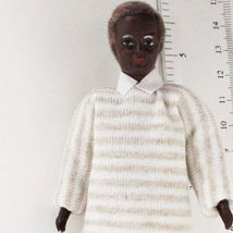 Dressed AA Grandpa Doll Caco 12 3108M Tan Stripe Flexible Dollhouse Miniature - $26.22