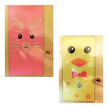2pc-EASTER Bunny Chick Door Cover Spring Party Wall Decoration Crafts Photo Prop - £1.48 GBP