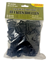 Pepperell Parachute Cord Buckles 15 mm 0.60 inch Black - 30 Buckle Pack - £7.83 GBP