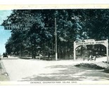 Entrance Edgewater Park Postcard Celina Ohio 1926 Tourist Camp Banner  - $10.89