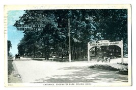 Entrance Edgewater Park Postcard Celina Ohio 1926 Tourist Camp Banner  - £8.52 GBP