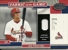 2002 Leaf Certified Materials Fabric Of The Game Position J Edmonds 117 32/50 - £9.82 GBP