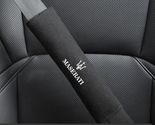 Maserati Black Car Seat Belt Cover Seatbelt Shoulder Pad 2 pcs - £13.33 GBP