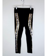 Victorias Secret Pink Leggings Ankle Sequin Bling Womens S Black Bling Logo - $69.30 CAD