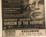 Shadow Of The Vampire Movie Print Ad John Malcovich Willem Dafoe TPA9 - £4.71 GBP