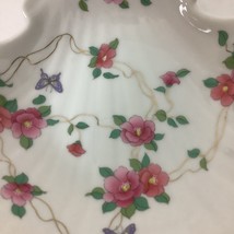 Camille Takahashi San Francisco Seashell Trinket Dish Plate Flowers Butterfly - £9.58 GBP