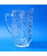 Vintage LIBBEY GLASS 64oz Clear Pitcher ORCHARD FRUIT - Raised Fruit Pat... - $29.02