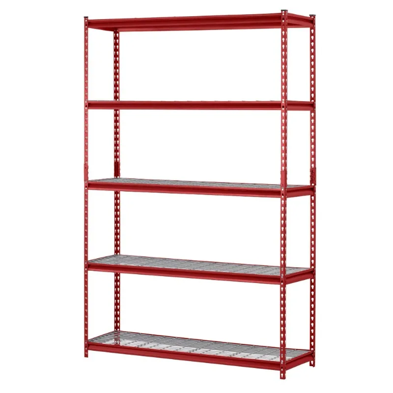 Muscle Rack 48&quot;W x 24&quot;D x 72&quot;H 5-Shelf Garage Shelves, Red - £146.49 GBP