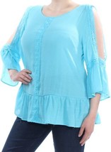 Ny Collection Womens Plus Crochet Trim Cold Shoulder Pullover Top, 3X - £21.04 GBP