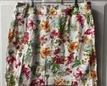 Rafella Mini floral Pencil Skirt Womens Size 14 Lilies Tropical Print Cl... - $15.72