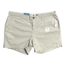 Old Navy Shorts NEW Palomino Plain Light Stretch Women Size 14 Mid Rise Uniform - $23.74