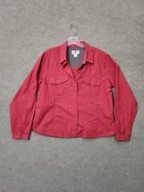 Woolrich Vented Shirt Womens L Red Hiking Fishing Outdoor Roll Tab Sleev... - £17.26 GBP