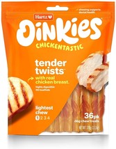 Hartz Oinkies Chickentastic Tender Twists for Dogs 36 count Hartz Oinkies Chicke - £26.37 GBP