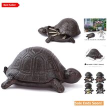 Cast Iron Turtle Outdoor Key Hider Garden Decor Waterproof for Keys Jewe... - $38.56