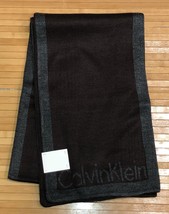 Calvin Klein Men&#39;s Reversible Knit Scarf Winter Warm Muffler Logo Signature NWT - £23.80 GBP