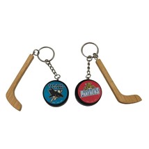 NHL San Jose Sharks and Florida Panthers Key Chain Puck Hockey Stick Lot - £11.59 GBP