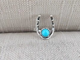 Women Ring Fashion Jewelry Silver Tone Faux Turquoise Stone Rings Size - $10.00