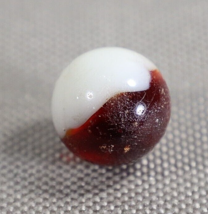 Akro Agate Royal Patch Translucent Oxblood Shooting Marble 5/8in Red White - $31.45