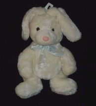 16&quot; Gund Heads &amp; Tales Baby White Bunny Rabbit Stuffed Animal Plush Toy Blue Bow - £26.12 GBP