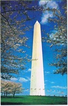 District Of Columbia DC Postcard Washington Monument Spring - £1.63 GBP