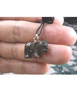 (an-ele-8) ELEPHANT Brown TIGER&#39;S EYE carving Pendant NECKLACE FIGURINE ... - $146.35 MXN