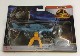 Matchbox Jurassic World Quetzal Copter Hook &amp; Carry Helicopter Dinosaur Figure - £35.00 GBP
