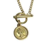 18k Gold Plated Queen Necklace - £18.50 GBP