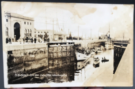 1950 RPPC US Govt Locks Seattle Washington WA Real Photo Postcard - £14.65 GBP