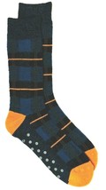 George Men&#39;s Thermal Socks with Blue Plaid Brushed Acrylic 1 Pair New - £9.19 GBP