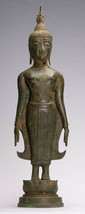 Antico Ayutthaya Stile Thai Bronzo Varada Beneficenza Buddha Statua - 59cm/61cm - $712.76