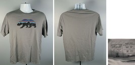 Patagonia T Shirt Mens Medium Gray Colorful Bear Logo Organic  Regular Fit - £16.96 GBP