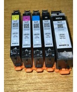 Lot of 5 EMPTY Canon Virgin Ink Cartridges 270 &amp; 271 Black Cyan Yellow M... - £7.85 GBP