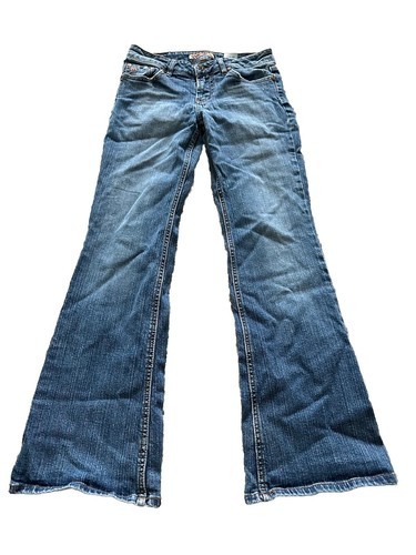 Paris Blues Jeans Juniors Size 3 Blue Bootcut Ankle Low Rise Pants Mediu... - $14.99