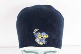 Vintage Minor League Hockey Toledo Walleye Knit Winter Beanie Hat Cap Blue - £26.63 GBP