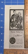 Vintage Print Ad Valcuna Wool Knit Sweaters Family Portrait NY 6.25&quot; x 2.5&quot; - £6.14 GBP