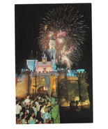 Disneyland Sleeping Beautys Castle Fantasyland Fireworks Night View Vtg ... - £4.75 GBP