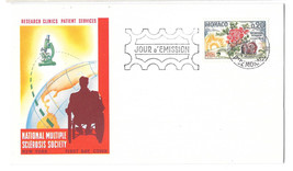 Monaco FDC Mutiple Sclerosis 1962 First Day Cover Sc# 506 MS Society Research - £4.00 GBP