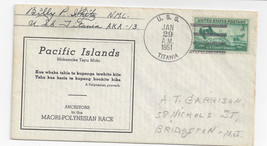 Naval Cover USS Titania AKA-13 1951 Pacific Islands Cachet - $4.99