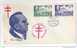 Philippines FDC 1958 SC# B8 B9 Fight TB Quezon Institute Semi-Postal 5c+... - £4.74 GBP